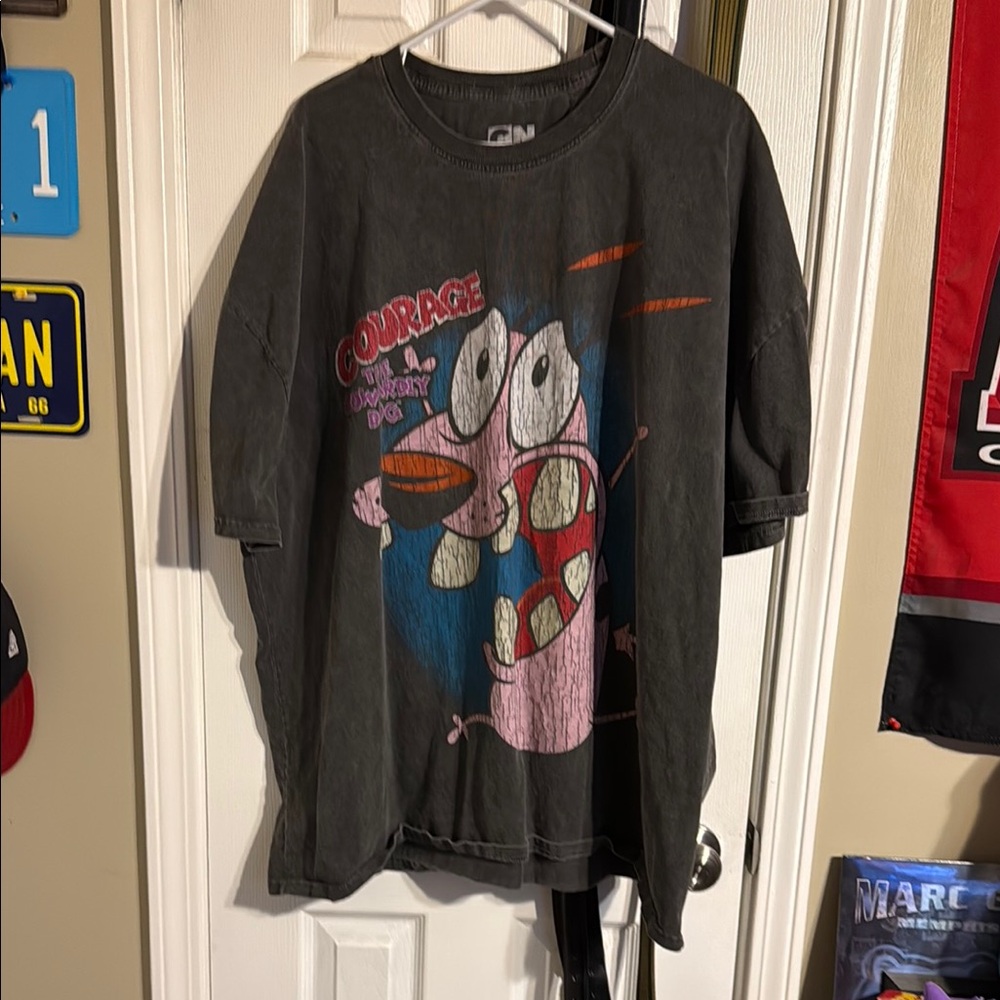 Courage the Cowardly Dog Graphic Shirt - Black